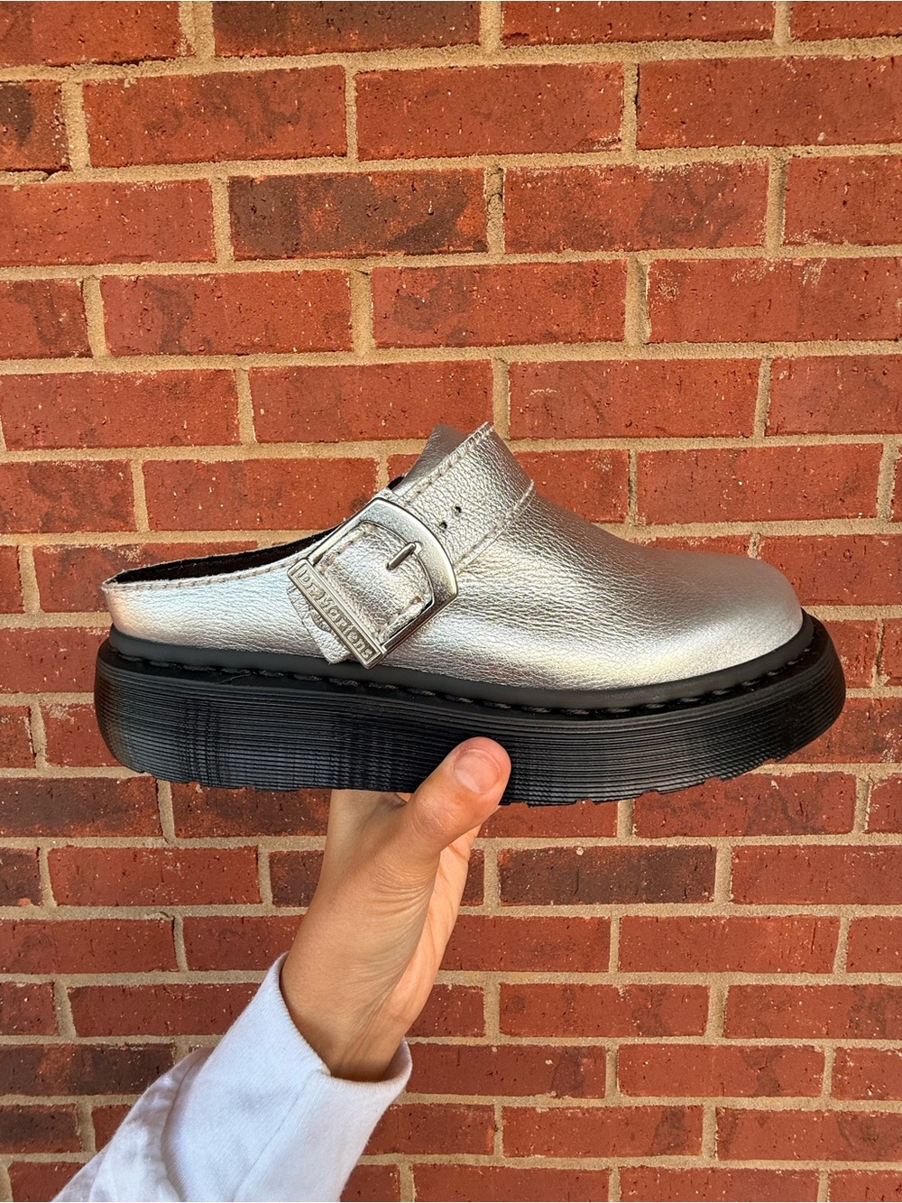 NEW Dr. Martens Laketen Slingback Mule | Metallic Tumble - Picture 7 of 12